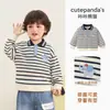 Roupas infantis Kaka Panda, moletom infantil com gola polo, roupas de outono para meninos, blusas de outono para meninas, roupas de bebê, moderno