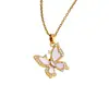 Collar Venta Caliente Transfronteriza Mariposa Zirconia Microincrustada Accesorios de Collar para Mujer Cadena de Clavícula Simple Nicho Gama Alta Accesorios para Mujer
