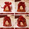 Bolsa de gasa para dulces de boda paquete de dulces bolsillo de manojo 100 días inauguración de casa regalo especial bolsa de regalo de espalda regalo a mano bolsa con cordón venta al por mayor