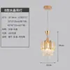 Lámpara Colgante Pequeña de Mesita de Noche para Dormitorio Vintage Francés Lujo Ligero Pasillo de Cristal Pasillo Retro Americano Sentido de Alta Gama Luminarias de Entrada