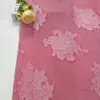 Tecido tipo chiffon imitação com recorte 3D de peônia estilo chinês tradicional, vestido, blusa e lenço femininos primavera/verão, tecido floral feito à mão, em estoque