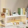 Estante de Almacenamiento de Tablero Perforado para Escritorio Estante de Libros para Escritorio de Dormitorio Escritorio para Estudio en Casa Escritorio de Oficina Estante de Exhibición de Almacenamiento Multicapa