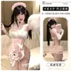 Conjunto de Lingerie Sexy de Renda Puro Desejo, Uniforme de Empregada Fofo, Sem Necessidade de Tirar, para Mulheres com Seios Pequenos