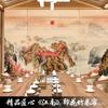 Cortina de Bambú China Cortina Enrollable Cortina de Entrada Ambiente Retro Fondo de Paisaje Partición Sala de Té Ambiente Pintura Decorativa