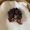 Gomas para el Cabello Estilo Coreano de Lunares Florales para Mujeres, Moderno y Versátil Nuevo Estilo Sujetador de Cola de Caballo Ligas para el Cabello Bandas Elásticas Ligas de Cabello de Temperamento de Alta Clase