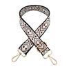 Nuevo bolso de hombro ancho con correa de transferencia térmica de color con flores, accesorio decorativo, bandolera de hombro estilo retro, correa larga cruzada