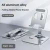 Soporte Metálico de Aleación de Aluminio para Teléfono/Tableta: Altura y ángulo ajustables, Plegable y portátil, Compatible con dispositivos de 12.9 pulgadas