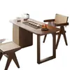 Nueva Mesa de Té para Balcón Estilo Chino con Bandeja de Té de Piedra Almacenamiento de Tetera Soporte para Té Mesa Pequeña para el Hogar Madera Maciza Mesa Simple para Preparar Té