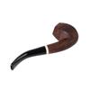 Pipa de ébano amaderada, pipa de madera hecha a mano, tubo curvo de acrílico filtrado de 9 mm, mango de madera maciza, pipa en nombre de