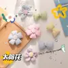 Nuevo estilo pastoral de verano broche de girasol con lazo colgante para bolso de niña linda accesorios de ropa estilo coreano