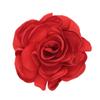 Flor de satén con borde quemado hecha a mano de 8 cm, accesorios para el cabello de camelia para niña, tocado, ramillete de flores, decoración de flores para zapatos y sombreros.