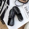 Zapatos Planos de Piel Suave 2025 Otoño e Invierno Nuevos Versátiles Retro Slip-On con Suelas Suaves