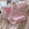 Ropa interior de encaje bidimensional con cordones sueltos, cordones, emocional, sin costuras en la cadera y las orejas, sexy para mujer 3015