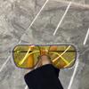 Nuevas Gafas de Sol de Una Pieza para Hombre, Montura Cuadrada Irregular Europea y Americana, Gafas de Sol de Montura Grande de Una Pieza, Fotografía Callejera Transfronteriza, Gafas de Visión Nocturna para Conducir