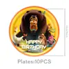 Festa Temática Popular de Transformação de Castor Artístico Suprimentos para Festa de Aniversário Infantil Toppers de Bolo Pratos de Papel Decorações com Balões