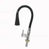 Grifo Individual de Ángulo Tipo L Negro Universal Transfronterizo de Aleación de Zinc, Grifo Individual Frío Universal de Cocina Tipo L de 4 Puntos de Colores