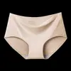 Ropa interior de seda de hielo de una sola pieza sin costuras para mujer, sin costuras, de cintura media, sexy, sin costuras, para dama, talla grande, bragas, venta al por mayor 810