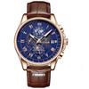 LIGE LIGE reloj de cuarzo para hombre moda negocios correa reloj de pulsera Sol Luna Estrella multifunción Cronógrafo