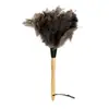 Plumero de Plumas de Avestruz Transfronterizo, Plumero Antiestático de Plumas Reales para Polvo de Escritorio en Casa, Plumero con Mango de Madera de Haya al por Mayor
