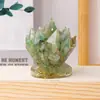 Grava de Cristal Natural Pegamento Racimo de Cristal Adornos Artesanías de Cristal Joyería Soporte de Desmagnetización Decoración de Escritorio para el Hogar