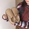 Pantuflas Birkenstock de Suela Gruesa para Mujer Otoño 2025 Nuevo Uso Exterior Baotou Media Pantufla Versátiles de Suela Blanda Cómodos Zapatos Slip-On