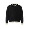 Tricô Falso de Duas Peças Jaqueta Cardigã Masculina Cor Retro Combinada Marca Tendência Estilo Solto Preguiçoso Comércio Exterior Atacado Transfronteiriço