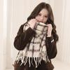 Bufanda Gruesa de Mohair Nueva Otoño/Invierno 2026 con Tacto de Alta Gama, Cálida y Versátil para Hombres y Mujeres, Abrigo de Rayas Retro
