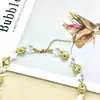 Qiaoen Joyería Cristal Blanco Natural Forma de Gota de Agua Acero Inoxidable Color Plateado Pulsera de Cristal Conservante del Color Directo del Fabricante