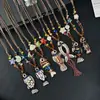 Colar de Peixe Cerâmico em Algodão e Linho Estilo Étnico Retrô Literário para Mulheres, Novo Acessório Pendente Longo Versátil Chinês Tendência