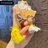 Baimao Original Lindo Mascota Pareja Llavero Cadena Colgante Femenino Exquisito Resina Muñeca Magnética Colgante para Mochila Escolar