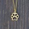 Collar con huella de pata de mascota de personalidad europea y americana para mujer, huella de pata de perro, huella de pata de gato, cadena para clavícula, fabricantes de fuentes delgadas de Amazon