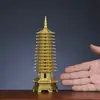 Latão Puro Torre Seiko Wenchang Decoração de Bênção Chinesa Ornamentos para Casa Sala de Estar Escritório Estudo de Estudante Quarto