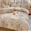 Nuevo Set de Cuatro Piezas Estampado 12868 Primavera/Verano 2026 Sábana y Funda Nórdica de Sarja 100% Algodón Venta al por Mayor Estilo Ins Fresco y Sencillo