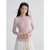 Camiseta de Manga Larga con Cuello Redondo de Gama Media GemingDesigned, Nueva para Otoño, Estilo Coreano para Viajar, Mujer S2081F