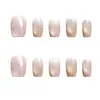 Rosa Arena Suave Oro Rosa Ojo de Gato Textura de Alta Gama Estilo Chica Elegante Estilo Dama Madura Iluminador Uñas Cortas Arte de Uñas 30-t Uñas Postizas