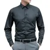 Camisa de negocios profesional para hombre, nueva, de corte entallado, de manga larga, de talla grande, blanca, para hombre y mujer.