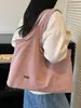 Bolsa de Lona Versátil Transfronteiriça Bolsa de Ombro Grande Capacidade Estilo Coreano Estilo Preguiçoso Bolsa para o Dia a Dia Bolsa de Compras Bolsa Tote Leve