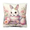 Funda de almohada Jit Temu Amazon Pascua Conejo rosa Funda de almohada impresa por un lado Venta al por mayor Linda