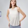 Top de tirantes de yoga calado transfronterizo para mujer, cuello redondo, sin mangas, cubierta atlética ligera y transpirable, top corto para fitness
