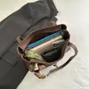 Bolso Grande de Bloques de Color Retro para Mujer, Nuevo Bolso Tote de Temporada de Nicho para el Trabajo, Bolso de Hombro Versátil a la Moda
