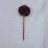 Caneta de pompom lisa e criativa, fofa e feminina, adequada para journaling, material de escrita para estudantes, caneta esferográfica de pelúcia atacado