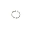 Anillo Personalizado de Plata de Ley S925 Estilo Coreano Estilo Ins con Línea Hueca en Forma de Diamante con un Acabado de Alta Gama y Diseño de Nicho para Apilar