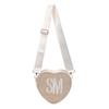 Nova Moda Bolsa Fashionável Coração 2025 Bolsa de Ombro Simples Tendência Bolsa Transversal Bordada Doce Personalidade para Mulheres