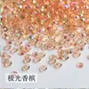 Color Mágico Aurora Transparente Fondo Plano Redondo Diamante Color AB Resina Diamante Brillante Decoración para Uñas Rhinestone Material DIY
