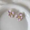 Brincos de Flor Branca Doce de Flor de Íris para Mulheres 2026 Novo Estilo Brincos de Luxo com Design Único