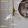 Luminária de teto em madeira maciça estilo antigo médio, luminária de teto simples de vidro para vestiário, varanda, luz de entrada para corredor