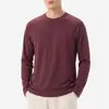 Camiseta de Manga Larga Estilo Americano para Hombre Anyang Colección Otoño 2026 Nueva Cuello Redondo Casual Capa Interior Camiseta Sencilla Camiseta Base Top