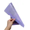 Carpeta transparente morada en forma de L, funda de plástico para documentos para clasificación de documentos de una sola página