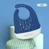 Ins Babero Explosivo para Bebé Babero Impermeable de Silicona para Niños Bolsa para Escupir Arroz de Bebé Sin Lavar Verano
