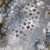 Pegatinas Metálicas para Uñas Tomoni Exquisito Adorno Pegatinas para Uñas Estampado en Caliente Plata Estrella de Cinco Puntas Pegatinas Pequeñas para Nariz